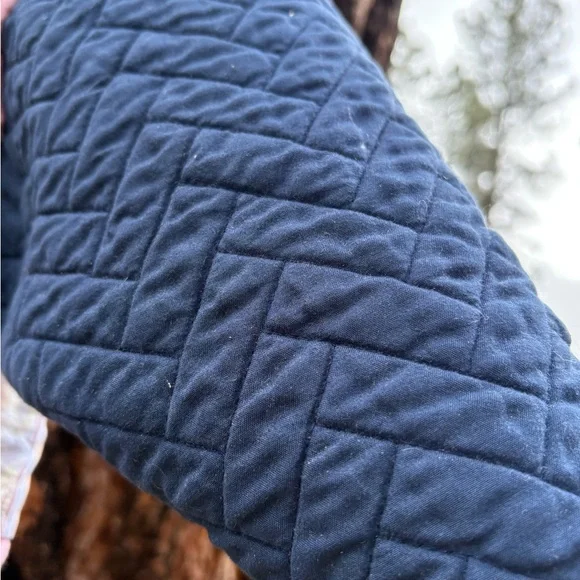 2T/3T Vintage Patchwork Quilted Hoodie with Navy Sleeves - Picture 4 of 7